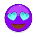 Стікер Violet Emoji 😍