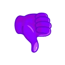 Стикер Violet Emoji 👎
