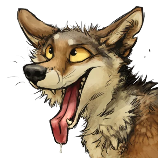 Telegram stiker «Волк-Койот» ?
