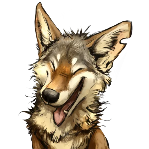 Telegram Sticker «Волк-Койот» ☹️