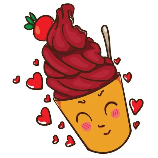 Telegram Sticker «ice_cream_valentin» 😍