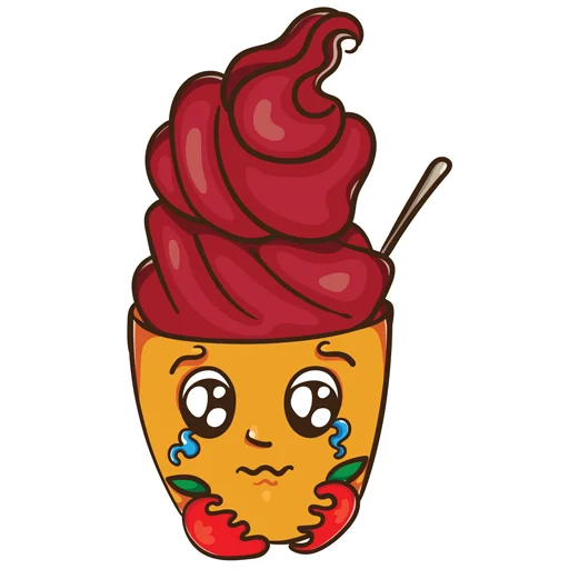 Telegram Sticker «ice_cream_valentin» 😢