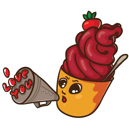 Telegram stiker «ice_cream_valentin» 😍