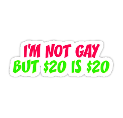 Telegram stiker «Very Gay» 💵