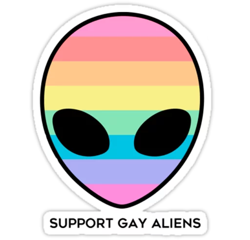 Стікер Telegram «Very Gay» 👽