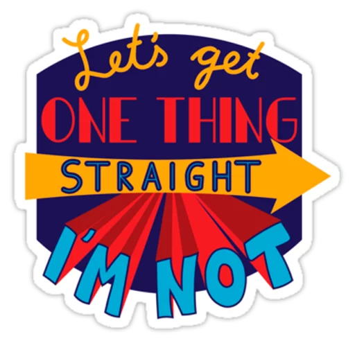 Telegram stiker «Very Gay» ☝