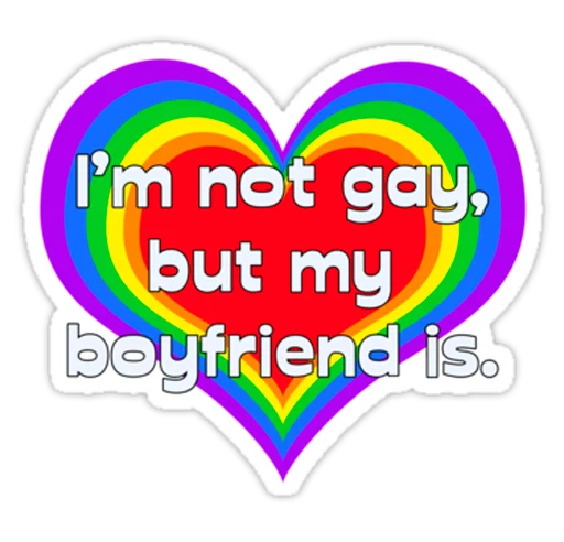 Telegram stiker «Very Gay» ❤