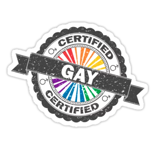 Telegram stiker «Very Gay» 👍