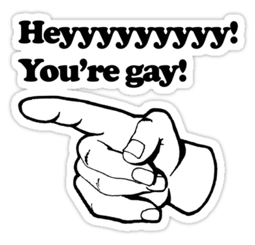 Telegram stiker «Very Gay» 👆