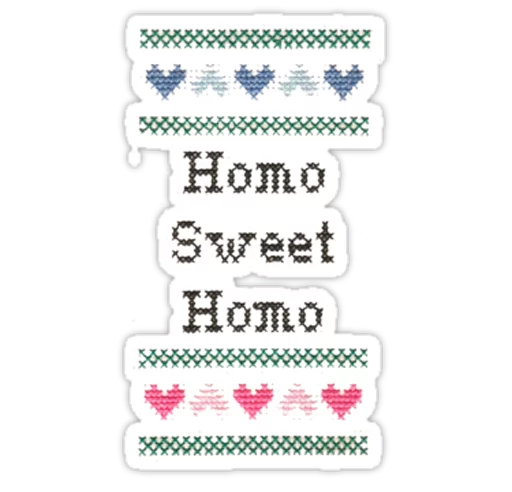 Telegram stiker «Very Gay» 💙