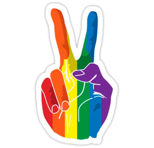 Telegram stiker «Very Gay» ✌