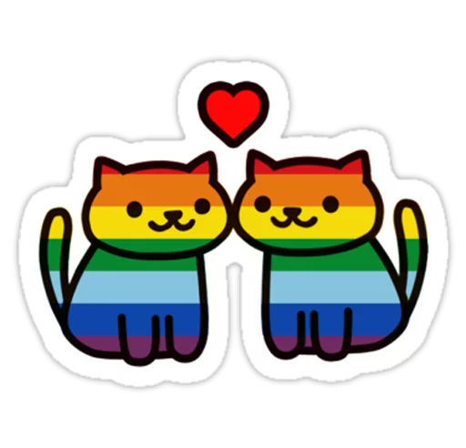 Telegram stiker «Very Gay» 😺