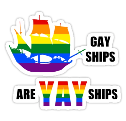 Telegram stiker «Very Gay» 🛳