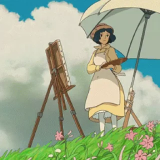 Стикер Studio Ghibli 👩‍🎨