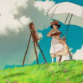 Стикер Studio Ghibli 👩‍🎨