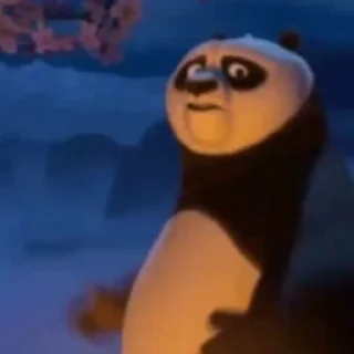 Kung Fu Panda emoji ☹️