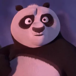 Kung Fu Panda emoji 😕