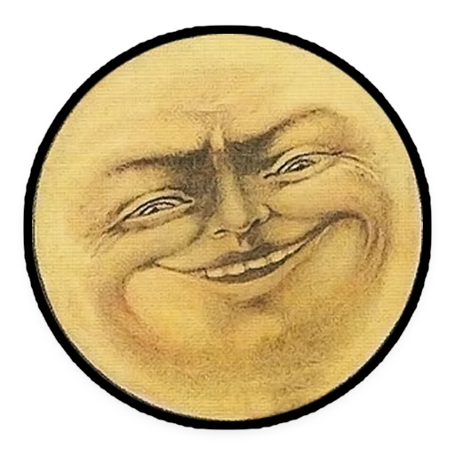 Moons from vintage postcards emoji 😀