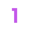 Telegram emojisi «Фиолетовый алфавит» 1️⃣