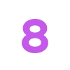 Фиолетовый алфавит emoji 8️⃣
