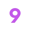 Фиолетовый алфавит emoji 9️⃣