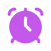 Фиолетовый алфавит emoji ⏰