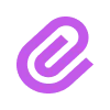 Фиолетовый алфавит emoji 📎