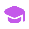 Фиолетовый алфавит emoji 🎓