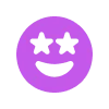 Фиолетовый алфавит emoji 🤩