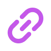 Фиолетовый алфавит emoji 🔗