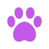 Фиолетовый алфавит emoji 🐾