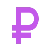 Эмодзи Фиолетовый алфавит 💲