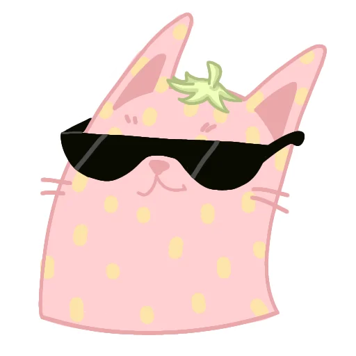 Telegram Sticker «Клубникот и Вишкотя» 😎