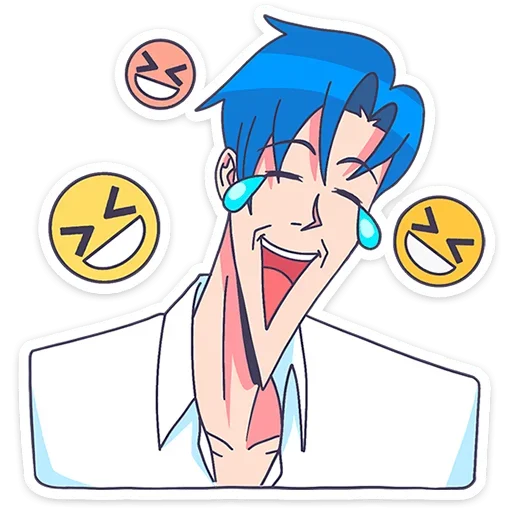 Telegram stiker «Акихико семпай» 😂