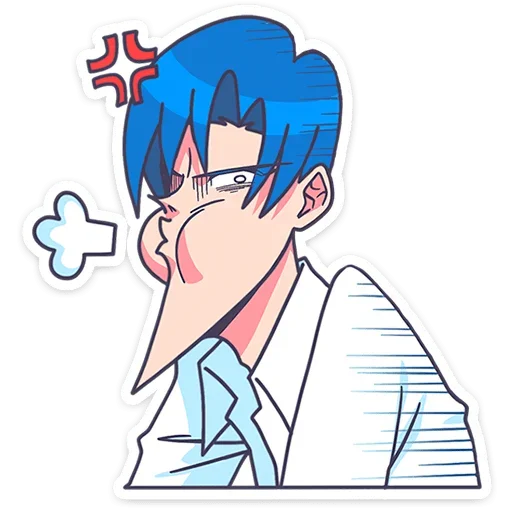 Telegram Sticker «Акихико семпай» 😤