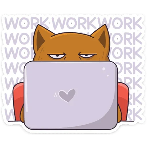 Стікер Telegram «Девочка-Панда и кот Барсик» 💻