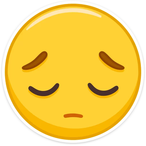 Telegram stiker «Emoji » 😔