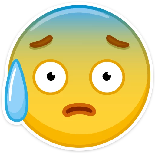 Емодзі Emoji  😰