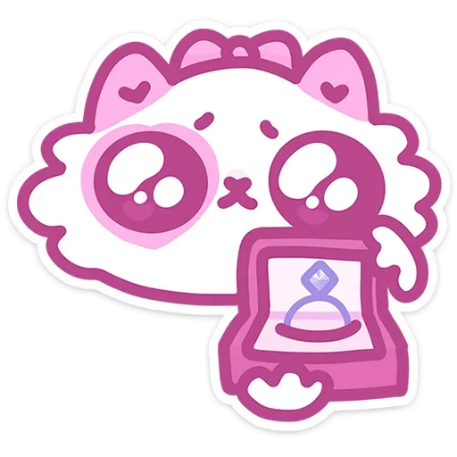 Telegram stiker «Кошечка Смешнявка» 💍