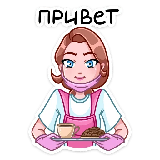 Telegram stiker «Мастер Леночка» 👋