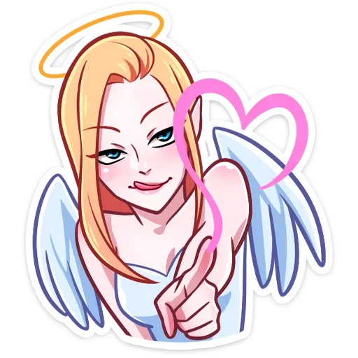 Стикер Telegram «Ангелица» ❤️