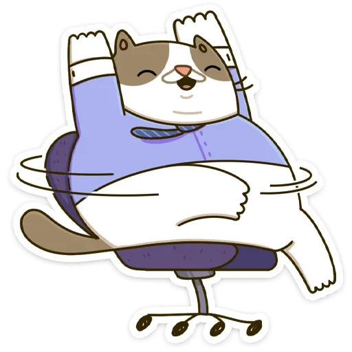 Telegram Sticker «Офисный кот» 🤪