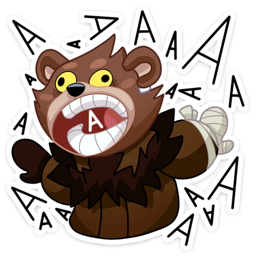 Telegram Sticker «Медвежутка» 😲