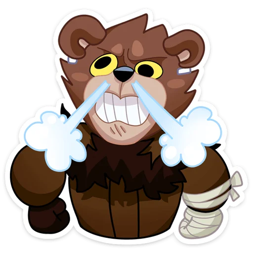 Telegram Sticker «Медвежутка» 😡