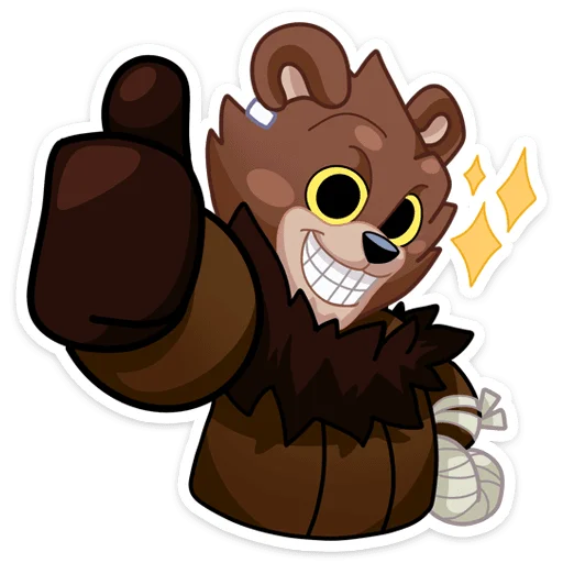 Telegram stiker «Медвежутка» 👍