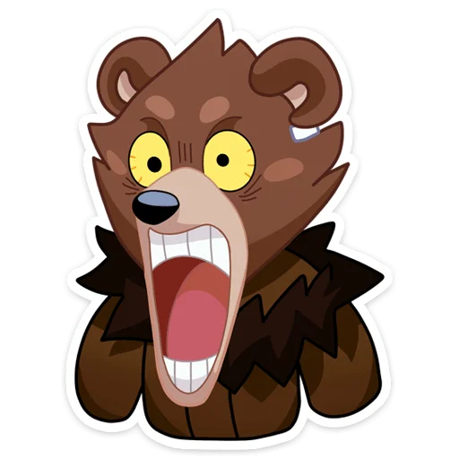 Telegram Sticker «Медвежутка» 😱