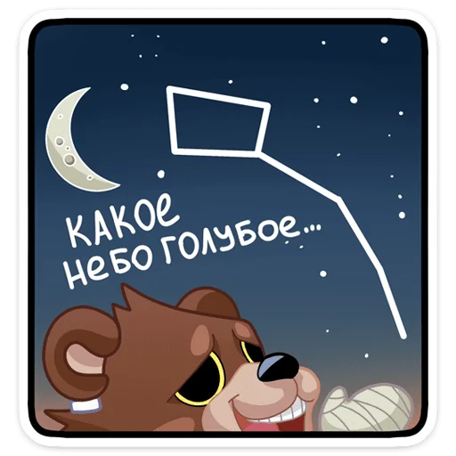 Стікер Telegram «Медвежутка» 🌃