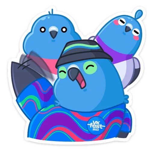 Telegram Sticker «Фестивальные голуби» ☺️