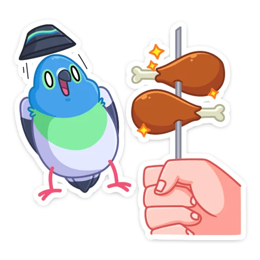 Telegram Sticker «Фестивальные голуби» 🍗
