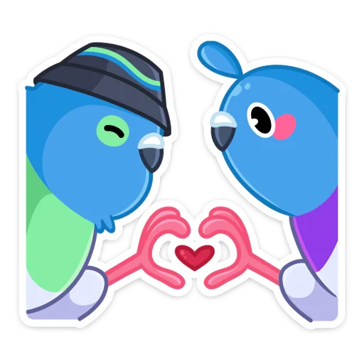 Telegram Sticker «Фестивальные голуби» ❤️